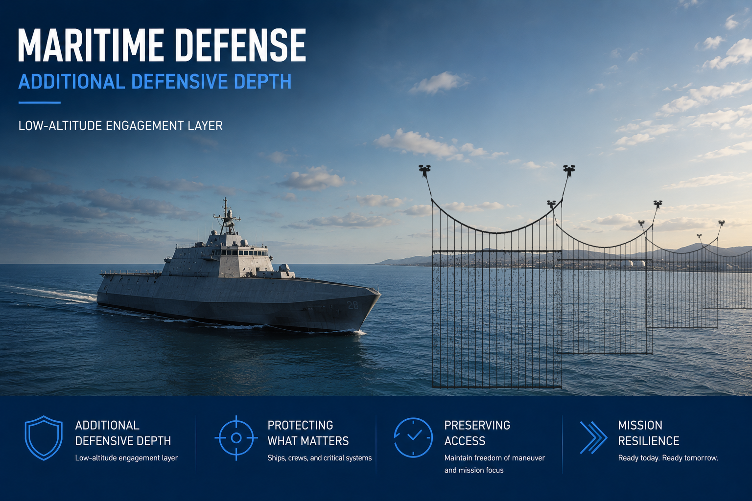 Naval and Fleet Defense concept graphic